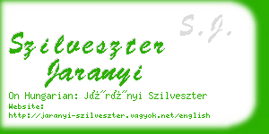 szilveszter jaranyi business card